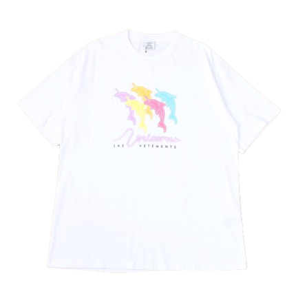 Vetements Dolphin Unicorn Shirt White