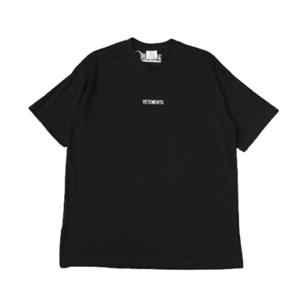 Vetements Exposed Label T-Shirt Black